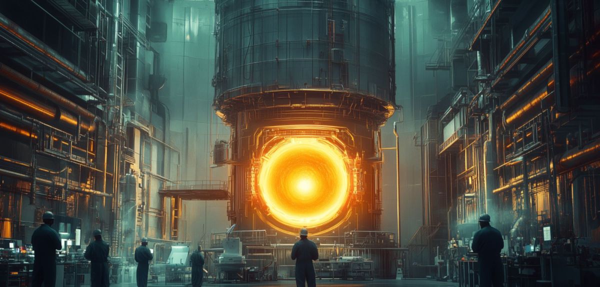 Ein Reaktor fÃ¼r Kernfusion in Betrieb (KI-generiertes Bild).