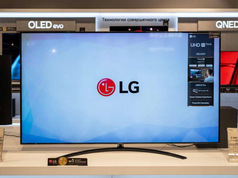 LG-Fernseher in einem Geschäft.