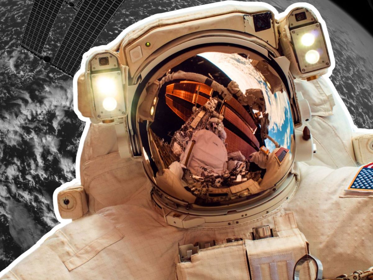 Astronaut an der Internationalen Raumstation (ISS)