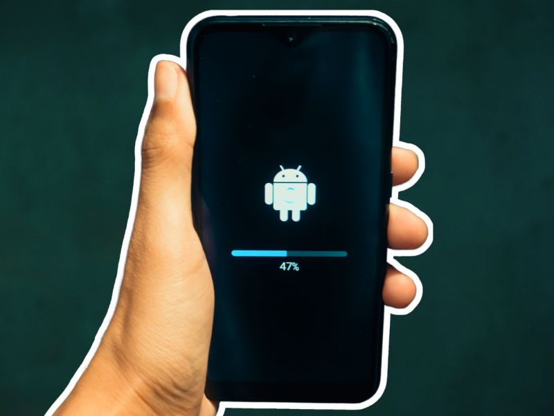 Android-Update auf einem Samsung-Handy.