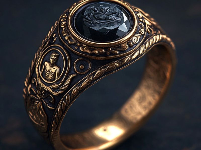 Ring als archäologischer Fund (KI-generiertes Bild)