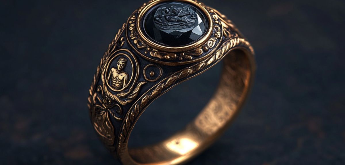 Ring als archäologischer Fund (KI-generiertes Bild)