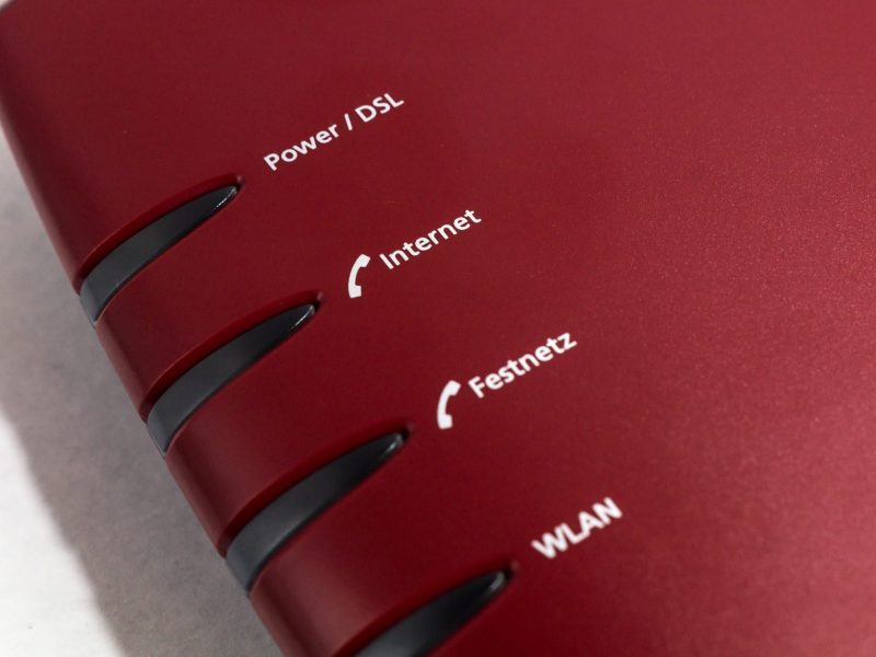 LED-Leuchten an einer FritzBox