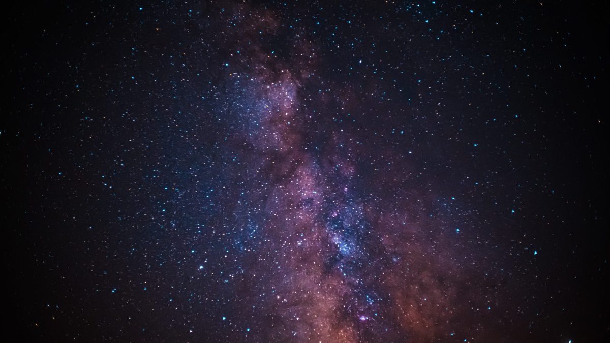 Ansicht einer Galaxie im Weltall.