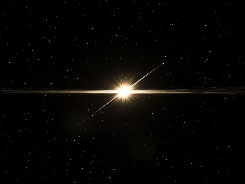 Ein Stern, der ein Signal aus dem All schickt (KI-generiertes Bild)
