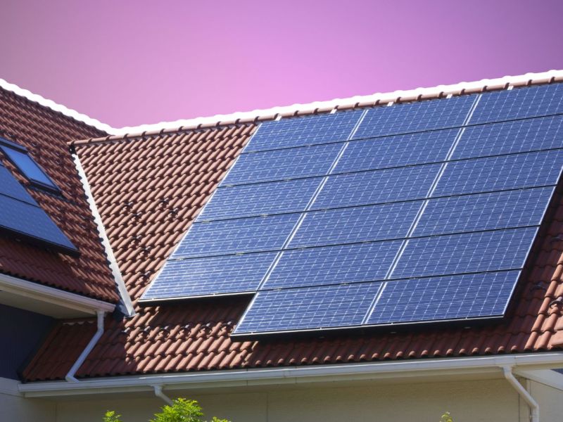Solaranlage auf einem Dach