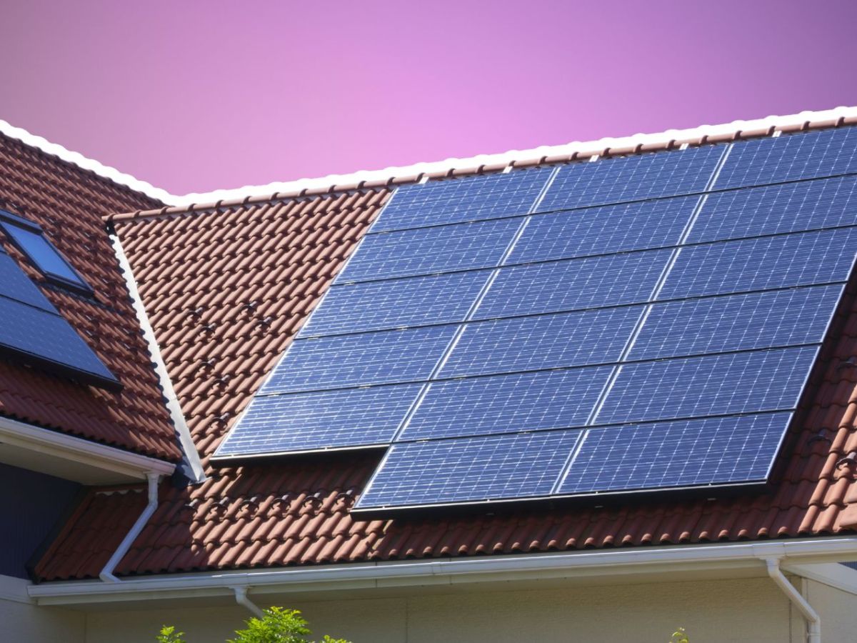 Solaranlage auf einem Dach