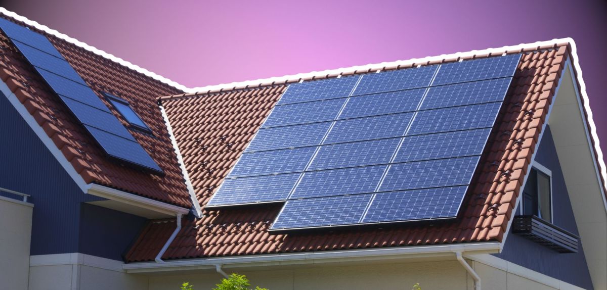 Solaranlage auf einem Dach
