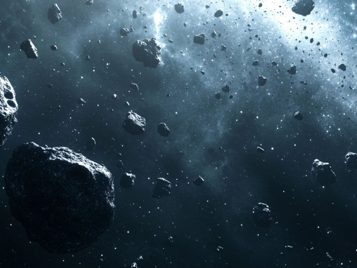 Objekte fliegen im Sonnensystem herum (KI-generiertes Bild)
