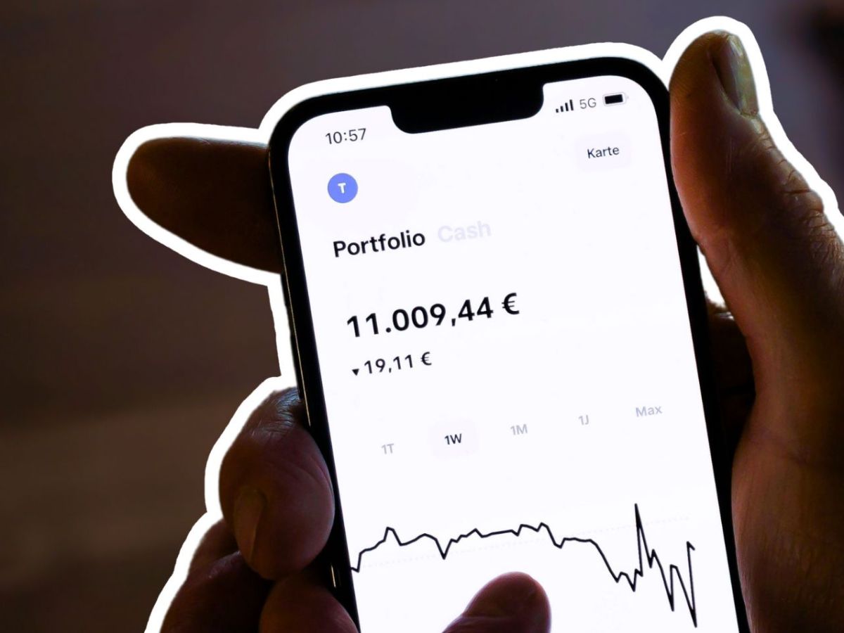 Trade Republic-App auf einem Smartphone