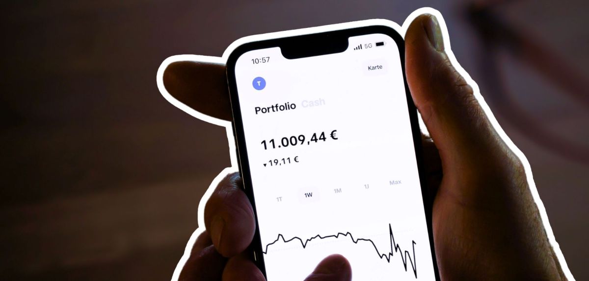 Trade Republic-App auf einem Smartphone