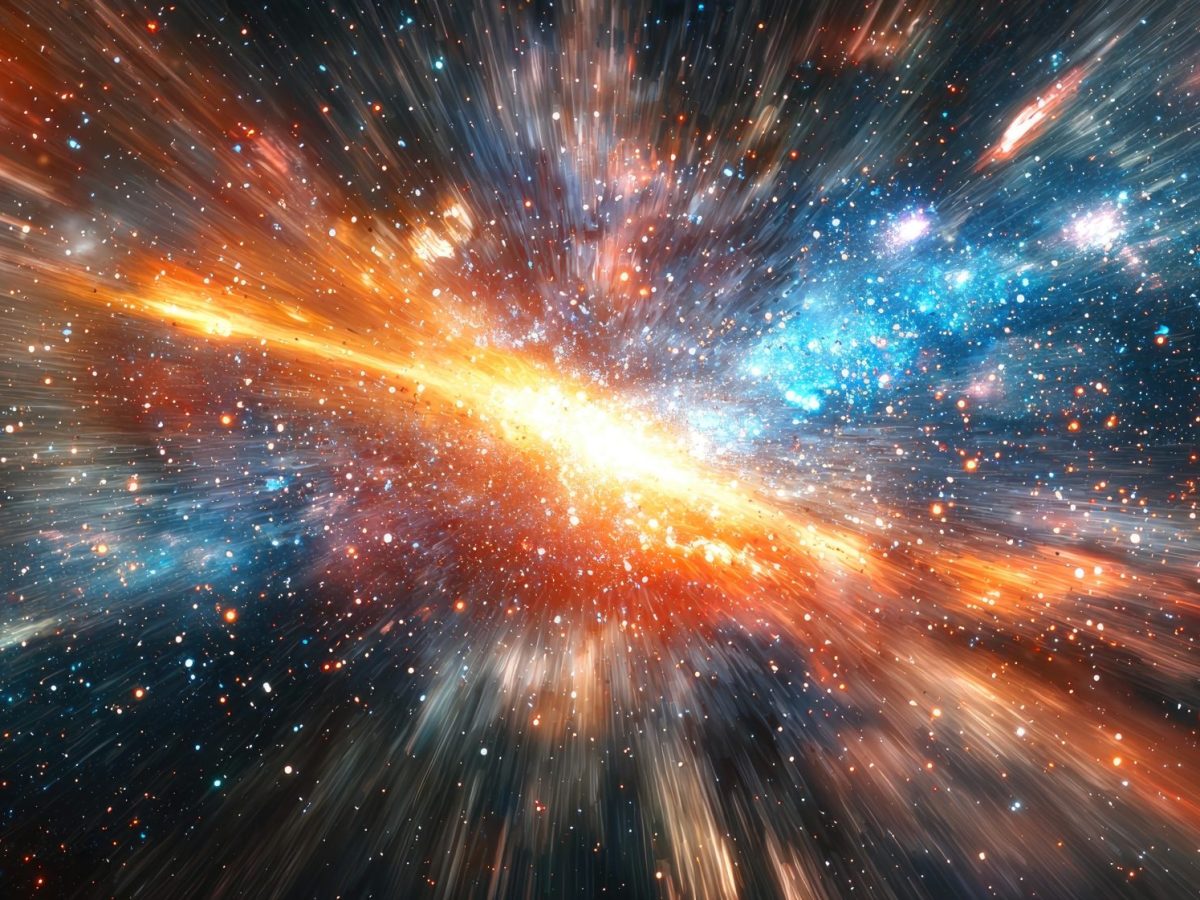 Eruption im Weltall (KI-generiertes Bild).