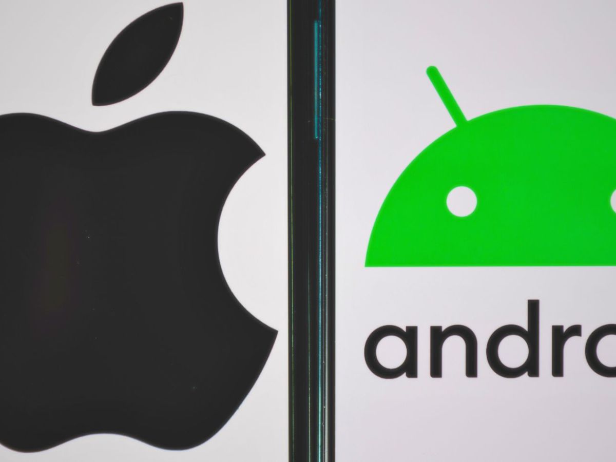 Logos von Android und Apple