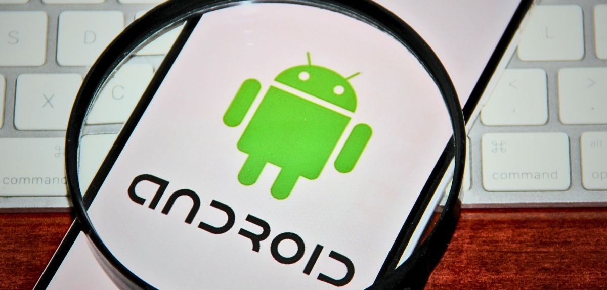 Android-Logo unter Lupe