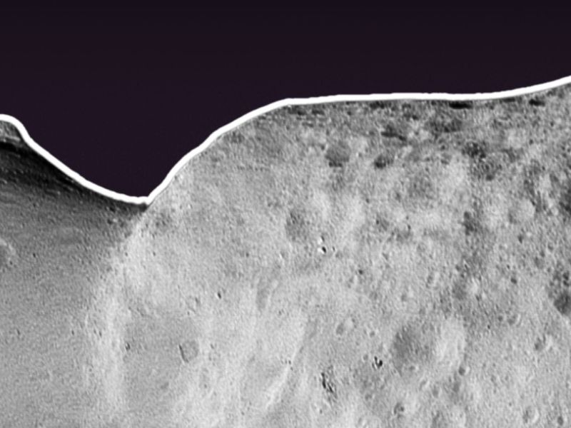 Asteroid Donaldjohanson, gesehen vom Lucy Long-Range Reconnaissance Imager (L'LORRI)