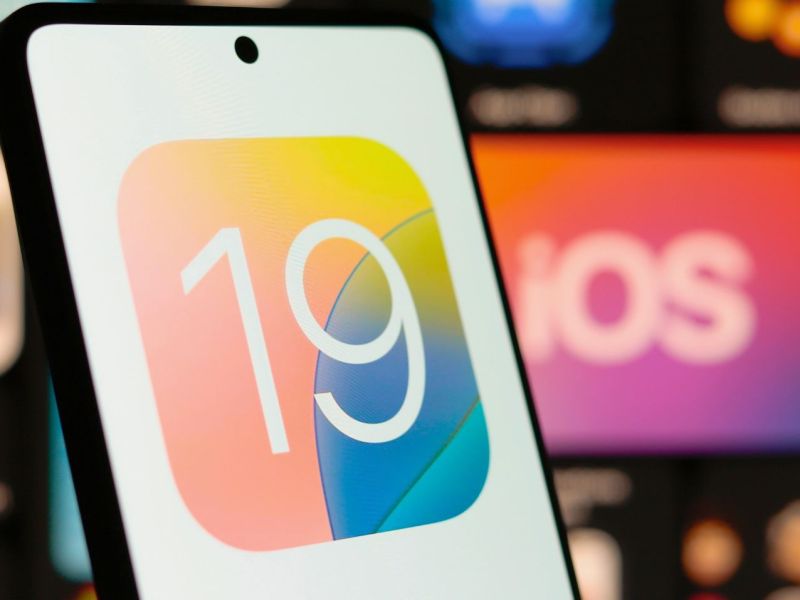 iOS 19-Logo auf iPhone