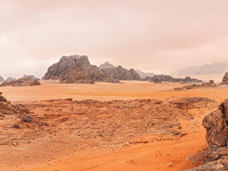 Landschaft auf dem Mars.