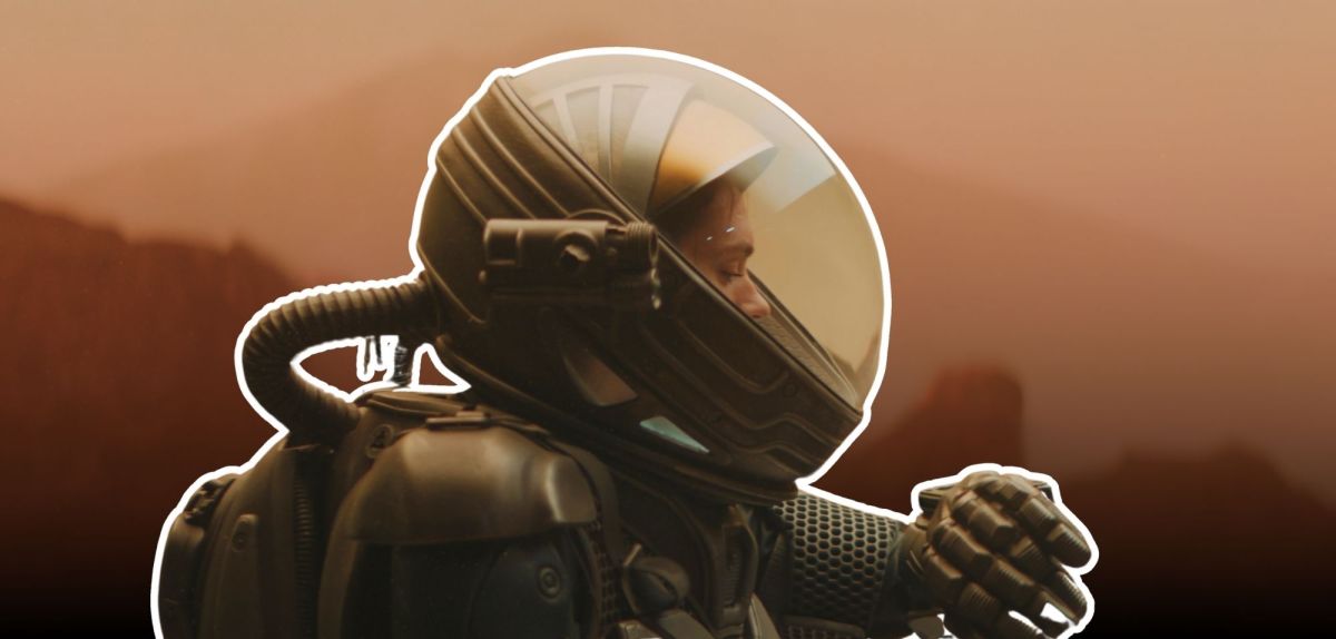 Astronautin auf dem Mars. (KI-generiert)