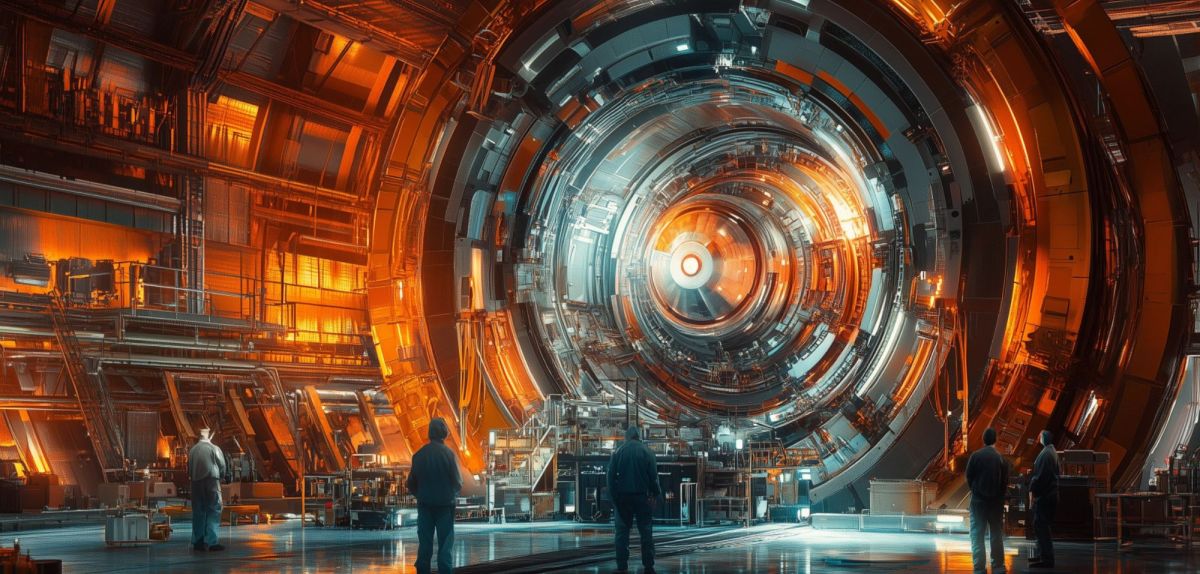 Ansicht eines Forschungsinstituts für Physik (KI-generiertes Bild).