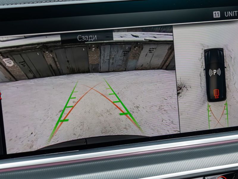 Monitor einer Rückfahrkamera in einem Fahrzeug
