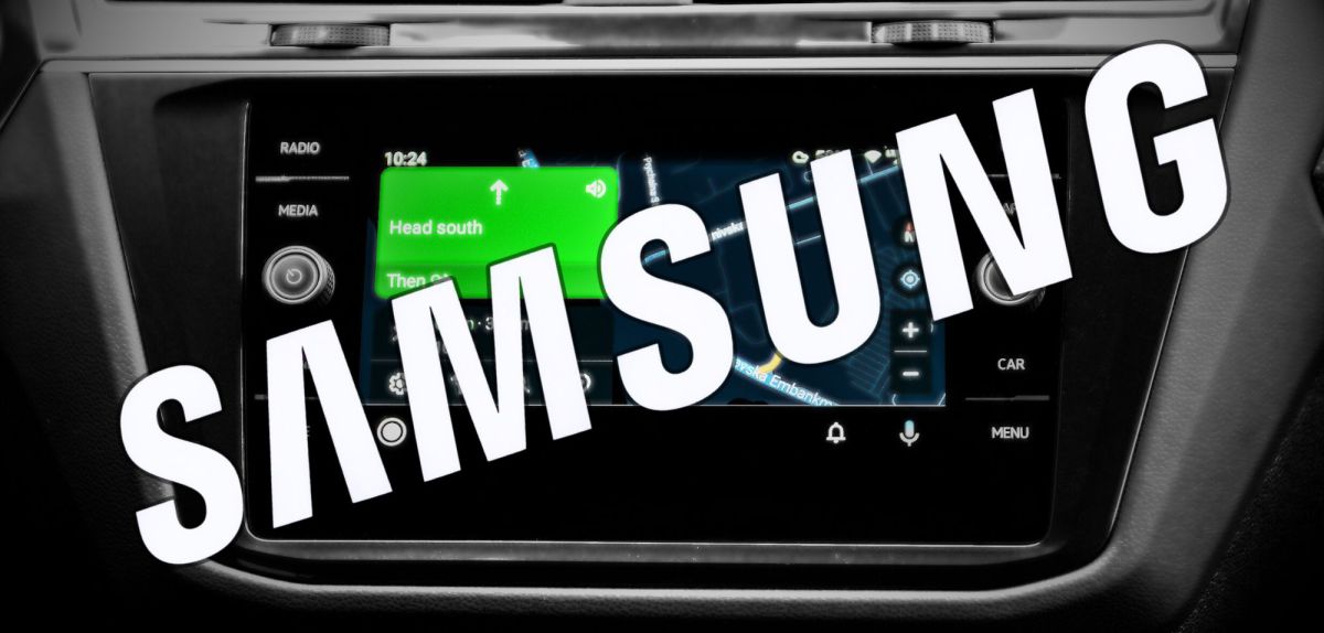 Samsung-Logo über Android Auto