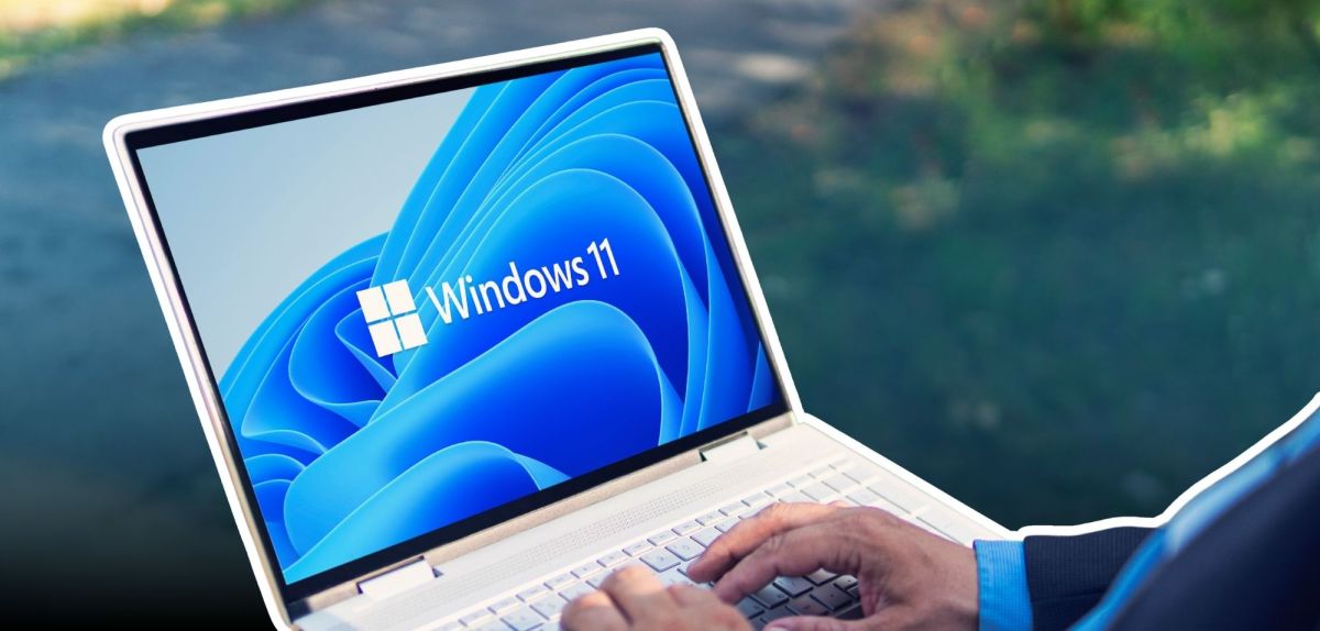 Windows 11 auf einem Laptop.