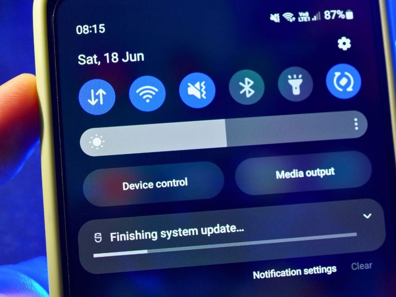 Android-Update wird installiert