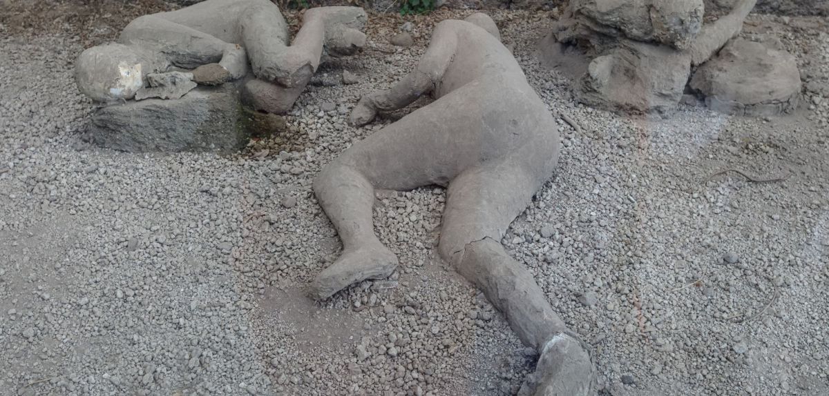 Ein archäologischer Fund in Pompeji.