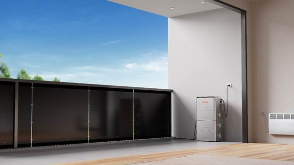 Jackery HomePower 2000 Ultra auf einem Balkon