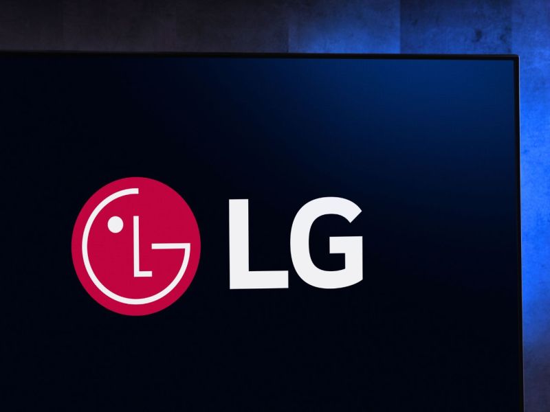 LG-Logo auf einem Fernseher.