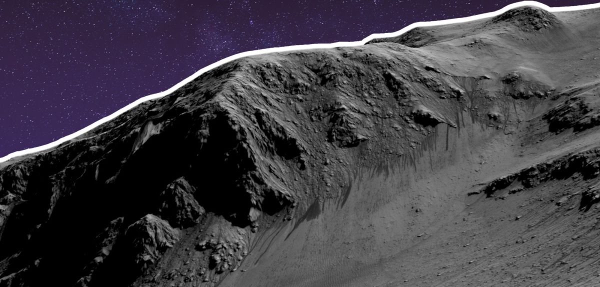 Berghang auf dem Mars