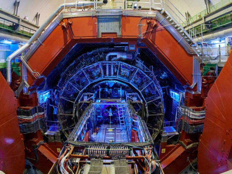 Ansicht des ALICE-Detektors im CERN für Entdeckungen in der Physik.