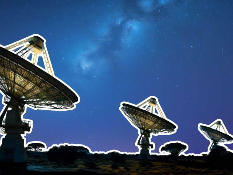 KI-generiertes Bild eines Radioteleskops