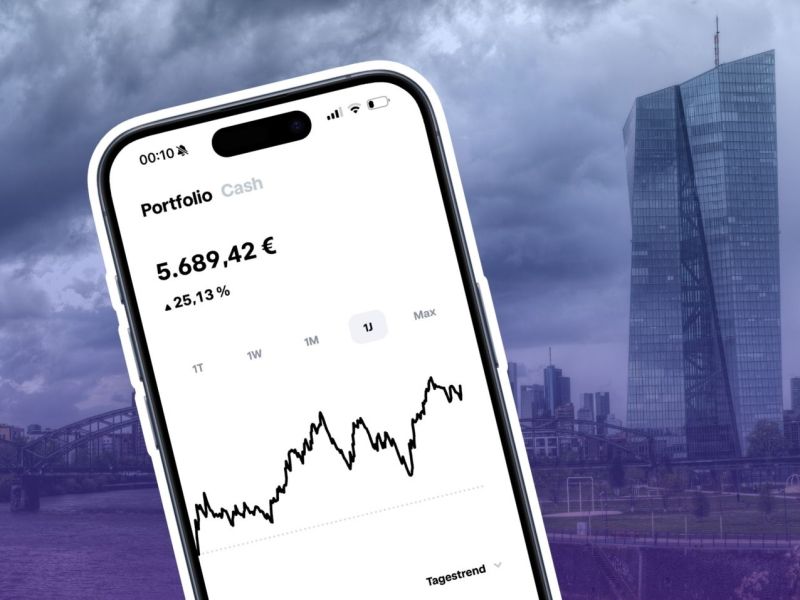 Trade Republic-App auf einem Smartphone
