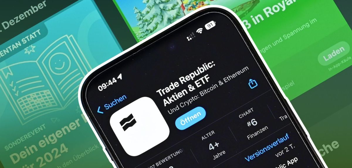 Trade Republic-App auf einem iPhone