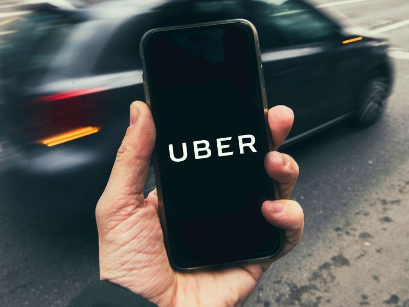Uber auf Smartphone