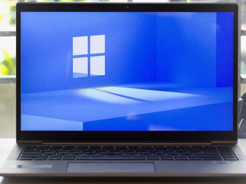 Windows-Logo auf Laptop