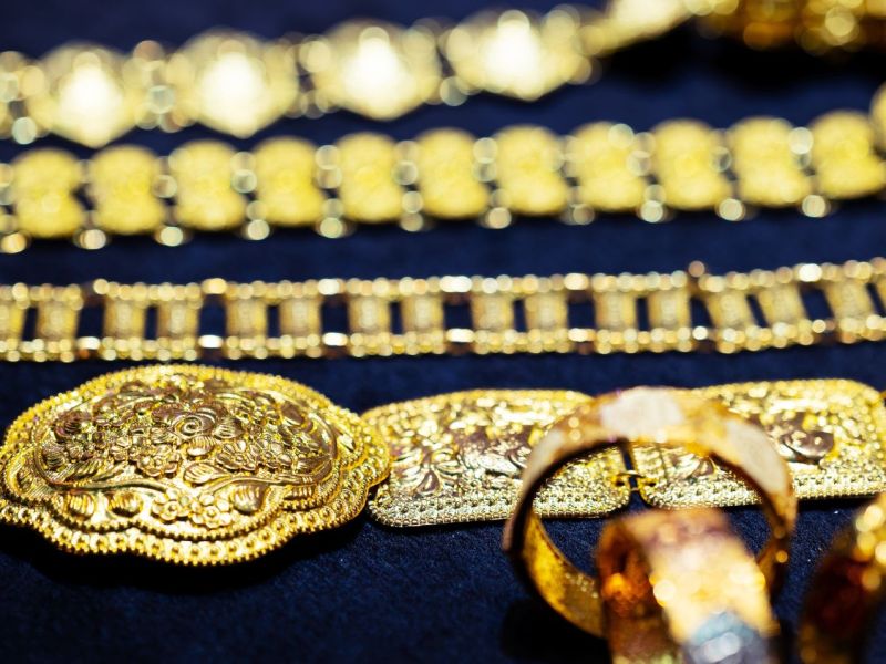 Schmuck als Teil von einem archäologischen Fund.