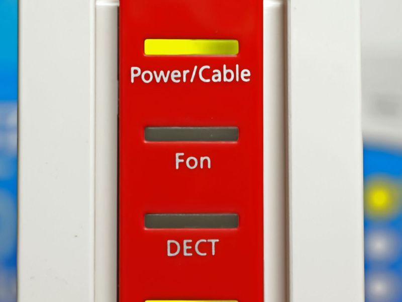 Die FritzBox beim Update.