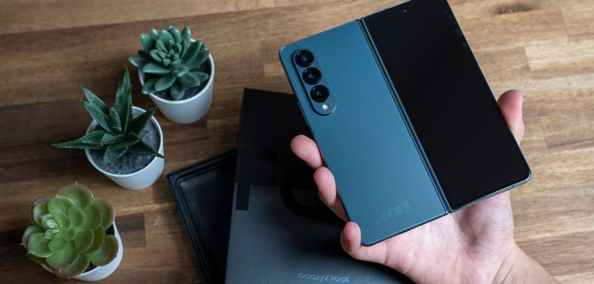 Schwarzes Samsung und Kakteen.