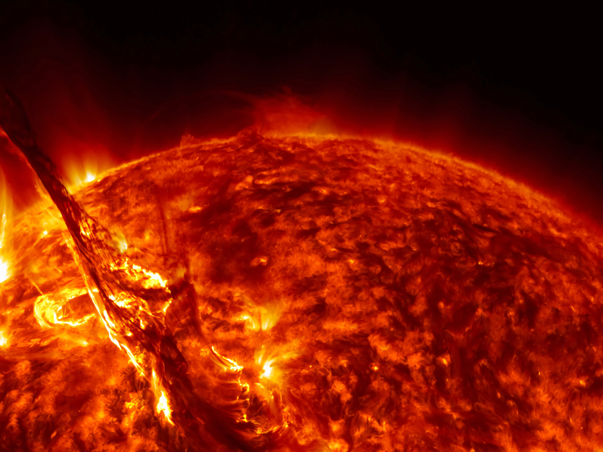 Aufnahme der Sonne im Weltall.