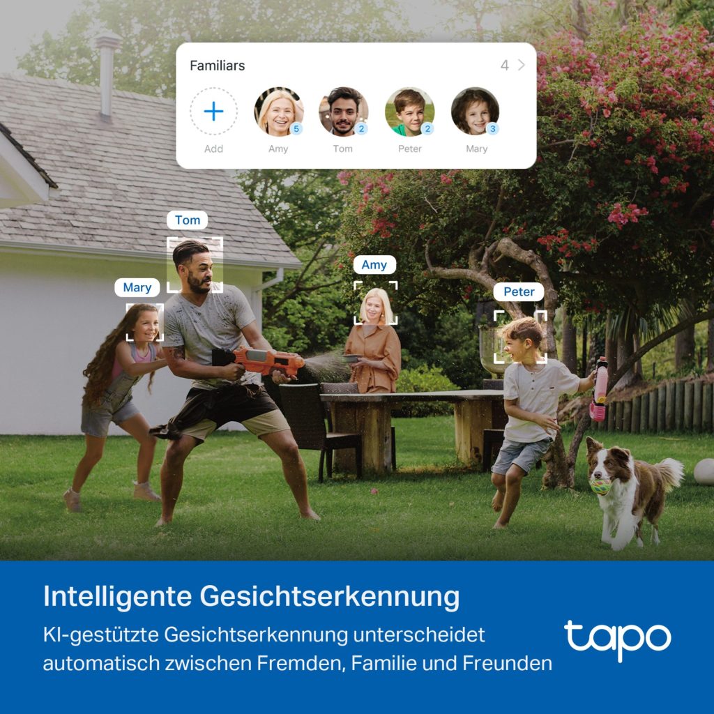 Gesichtserkennung mit der Tapo 500 Smart-Home-Steuerung