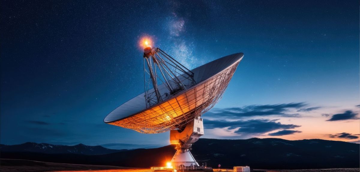 Große Radioantenne empfängt Signale aus dem All. (Symbolbild)