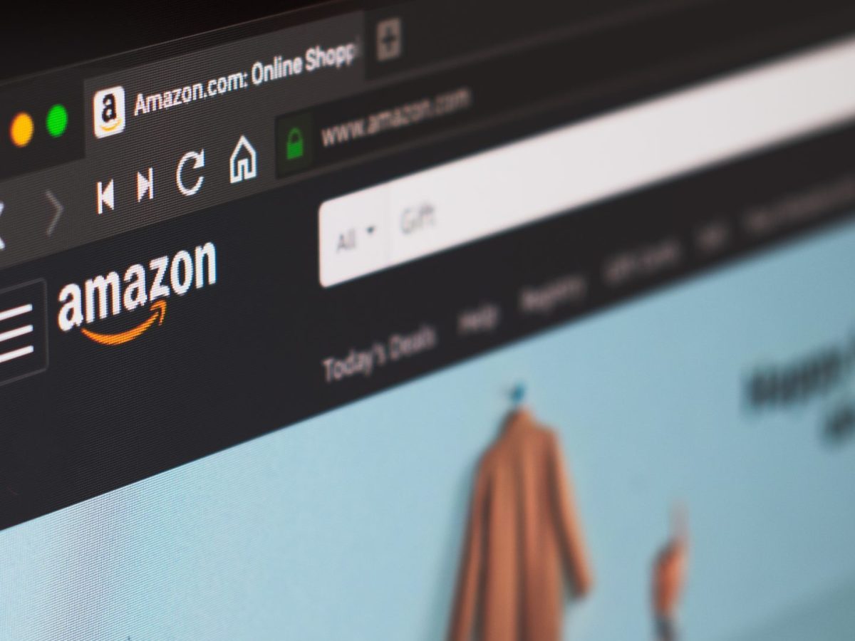Amazon-Seite auf dem Rechner
