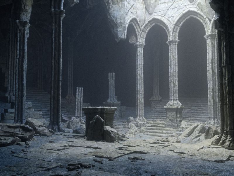 Halle zeigt einen archäologischen Fund.