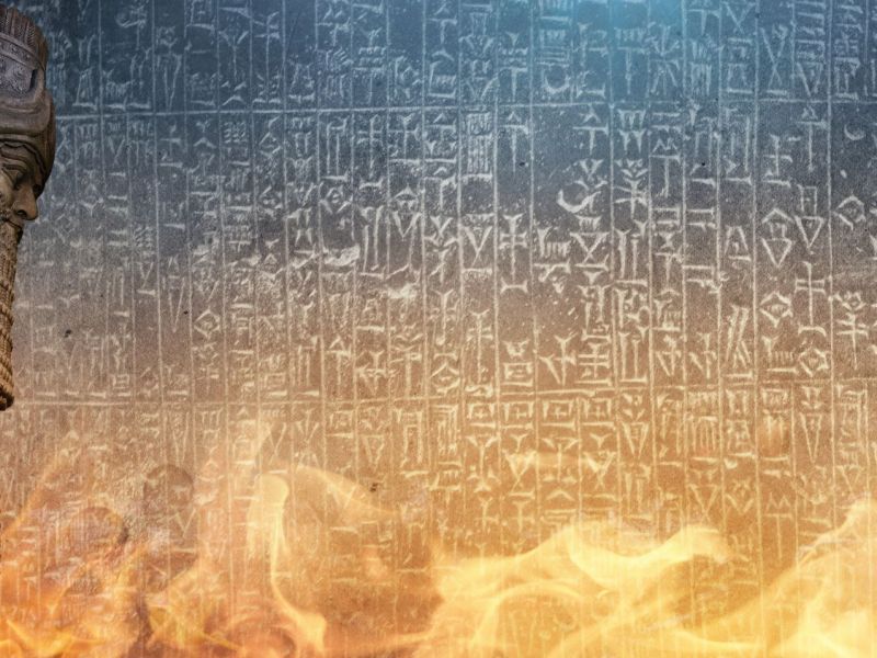 Keilschrift als archäologischer Fund.