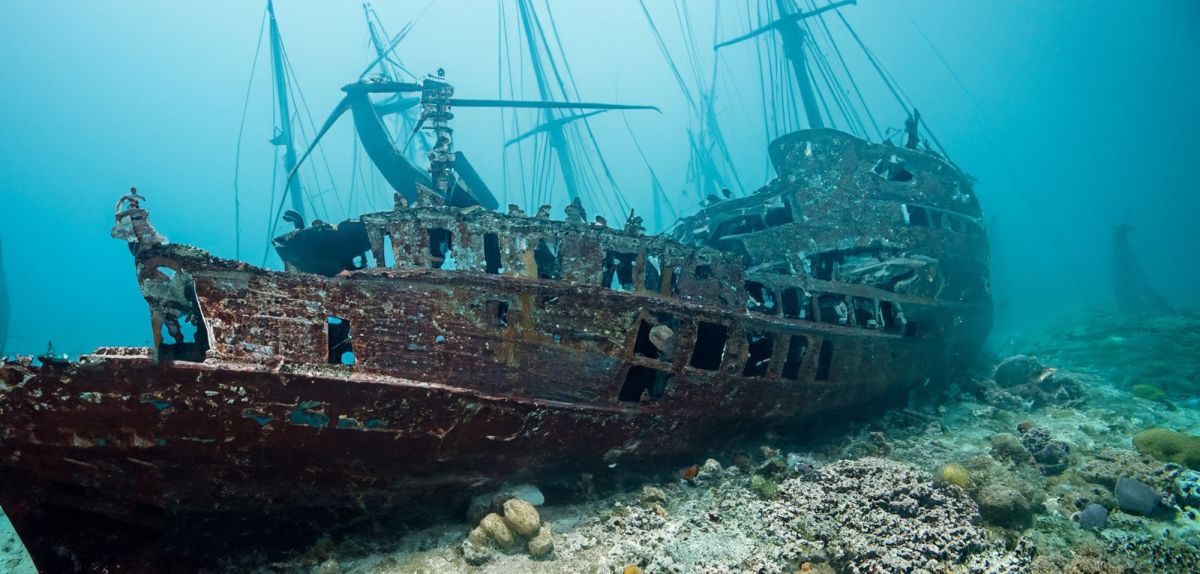 Schiffswrack als archäologischer Fund.