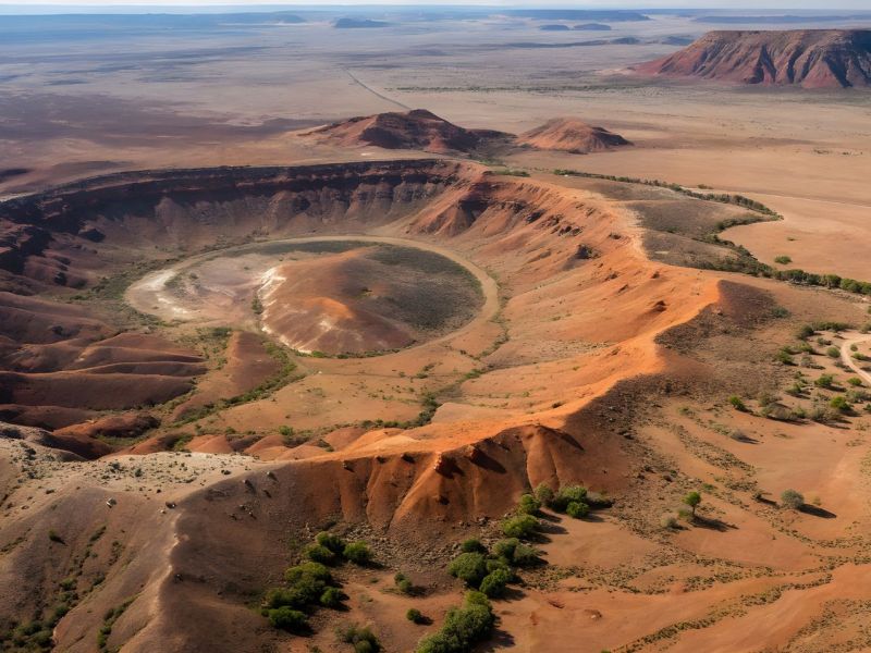 Luftaufnahme des Kalgoorlie-Boulder-Kraters in Australien