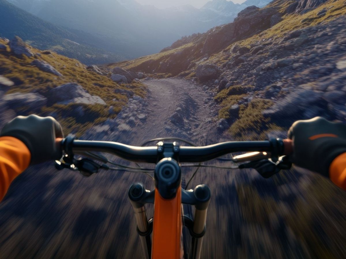 POV einer Person auf einem Fahrrad