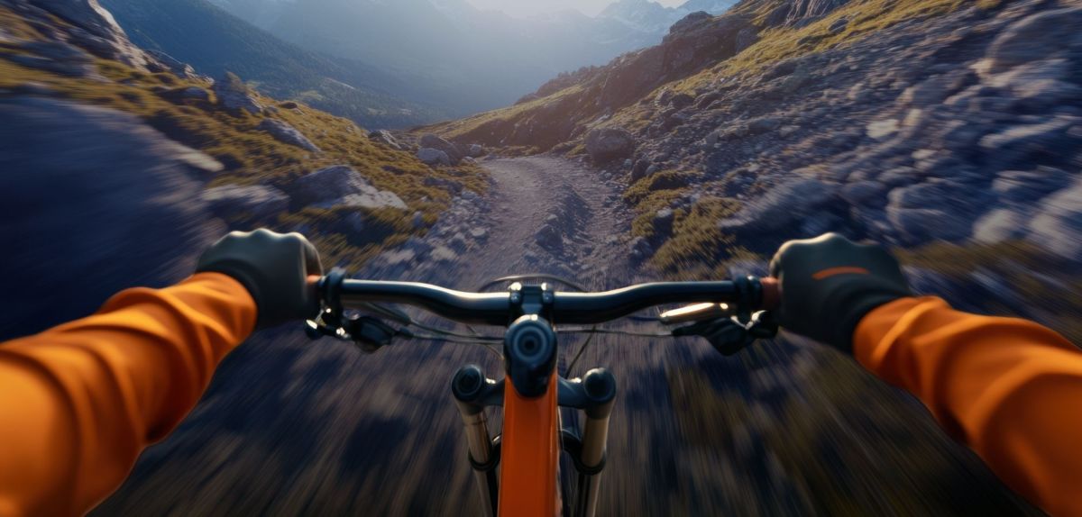 POV einer Person auf einem Fahrrad